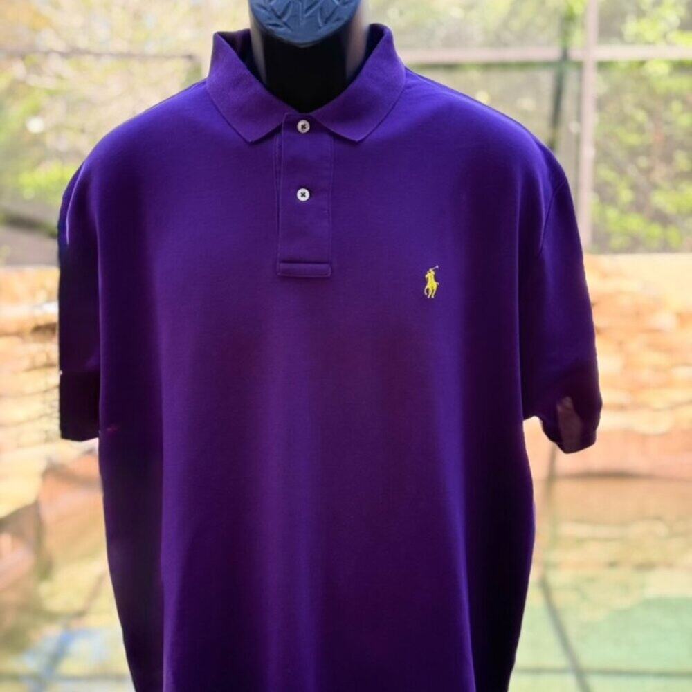 Polo Ralph Lauren Men’s Purple Polo Shirt | Size Large | 100% Cotton Classic Fit